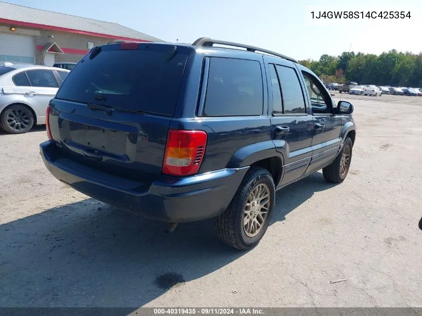 2004 Jeep Grand Cherokee Limited VIN: 1J4GW58S14C425354 Lot: 40319435