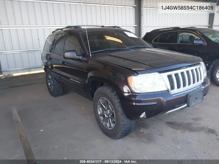 1J4GW58S94C186409 2004 Jeep Grand Cherokee Limited