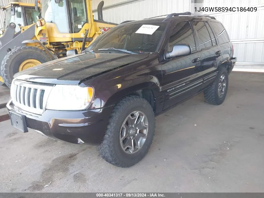 2004 Jeep Grand Cherokee Limited VIN: 1J4GW58S94C186409 Lot: 40341317