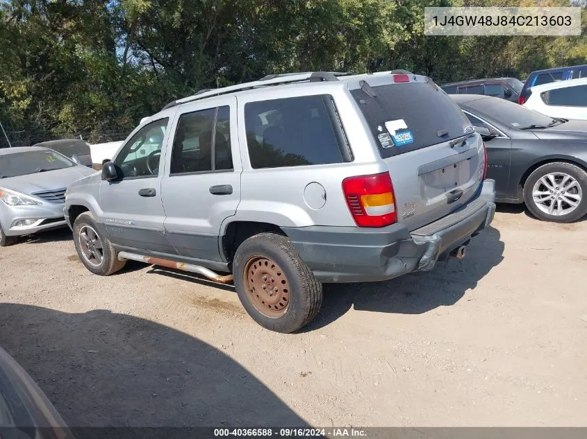 2004 Jeep Grand Cherokee Laredo VIN: 1J4GW48J84C213603 Lot: 40366588