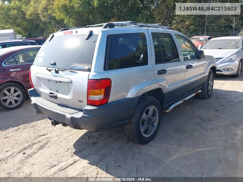 2004 Jeep Grand Cherokee Laredo VIN: 1J4GW48J84C213603 Lot: 40366588