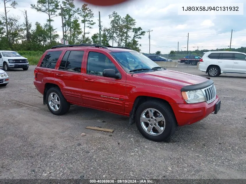 2004 Jeep Grand Cherokee Limited VIN: 1J8GX58J94C131932 Lot: 40369838