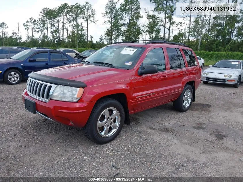 1J8GX58J94C131932 2004 Jeep Grand Cherokee Limited