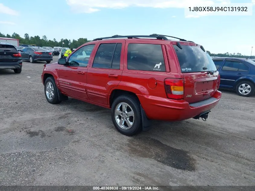 2004 Jeep Grand Cherokee Limited VIN: 1J8GX58J94C131932 Lot: 40369838