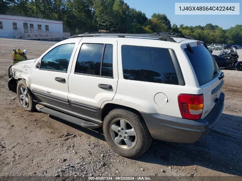 2004 Jeep Grand Cherokee Laredo VIN: 1J4GX48S64C422442 Lot: 40387334