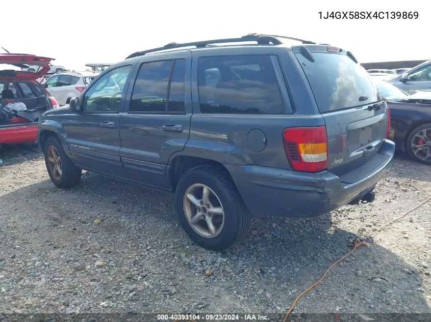 2004 Jeep Grand Cherokee Limited VIN: 1J4GX58SX4C139869 Lot: 40393104