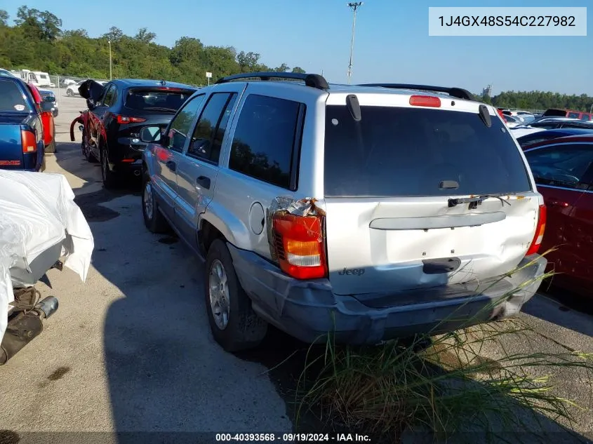 2004 Jeep Grand Cherokee Laredo VIN: 1J4GX48S54C227982 Lot: 40393568