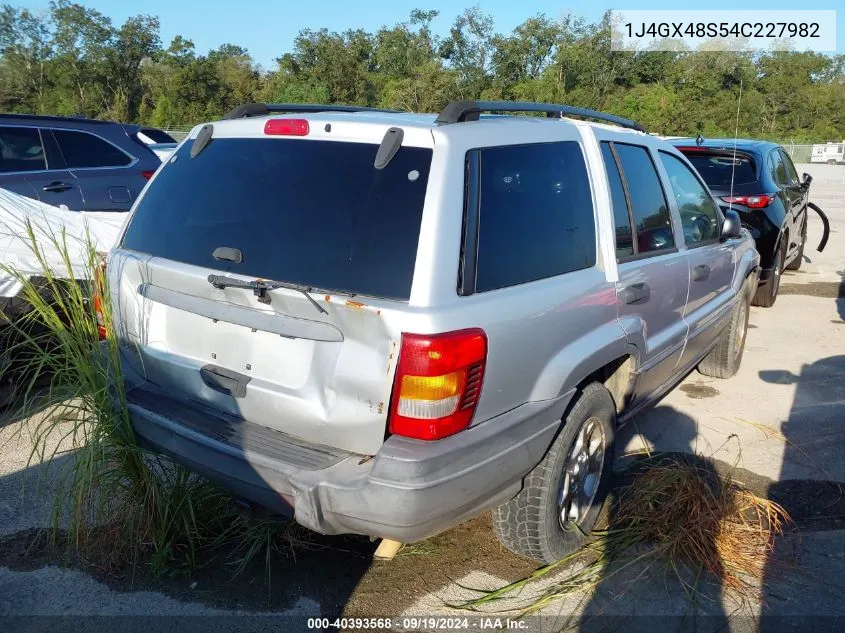 1J4GX48S54C227982 2004 Jeep Grand Cherokee Laredo