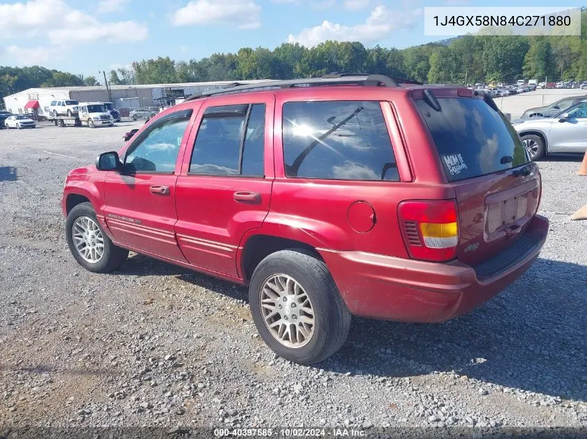 2004 Jeep Grand Cherokee Limited VIN: 1J4GX58N84C271880 Lot: 40397585