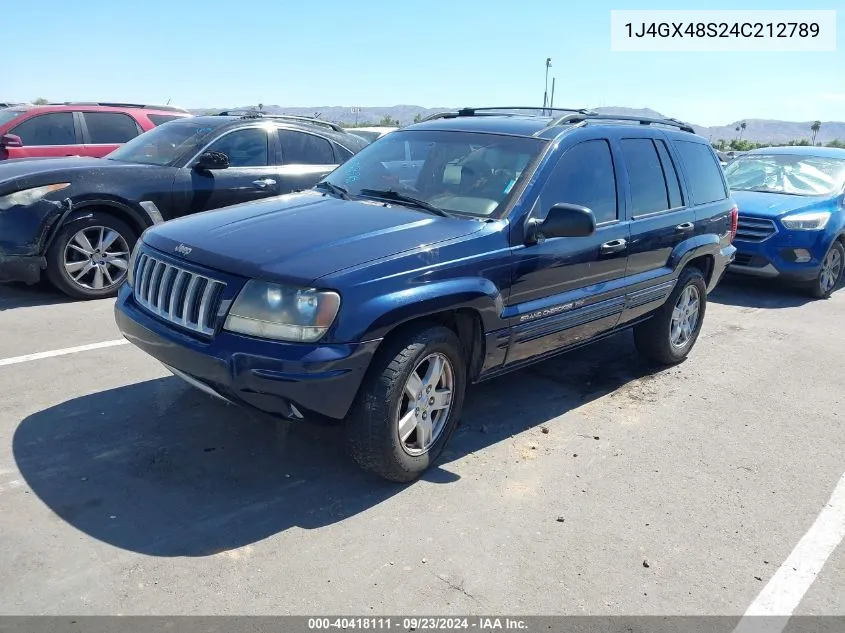 2004 Jeep Grand Cherokee Laredo VIN: 1J4GX48S24C212789 Lot: 40418111