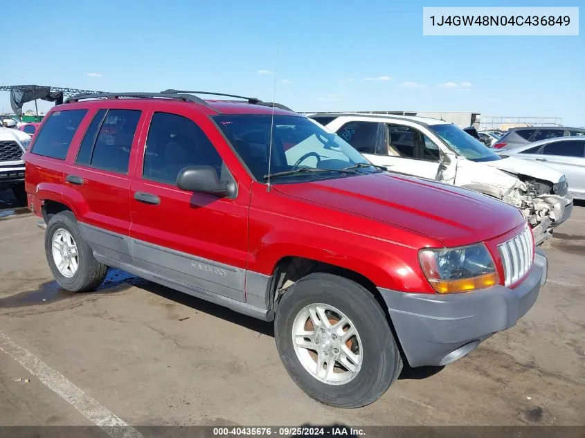 2004 Jeep Grand Cherokee Laredo VIN: 1J4GW48N04C436849 Lot: 40435676