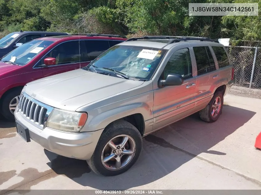 1J8GW58N34C142561 2004 Jeep Grand Cherokee Limited