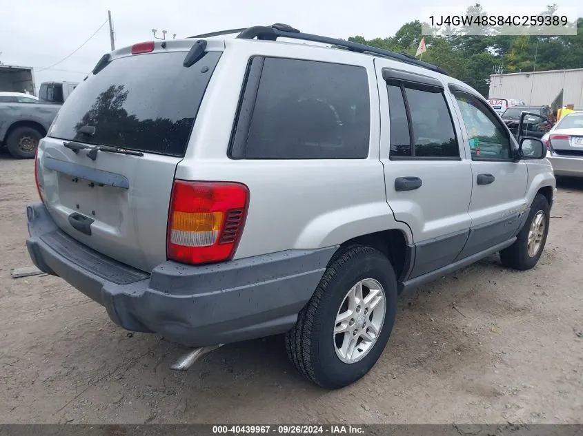 2004 Jeep Grand Cherokee Laredo VIN: 1J4GW48S84C259389 Lot: 40439967