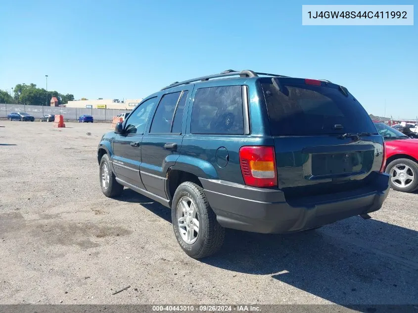 2004 Jeep Grand Cherokee Laredo VIN: 1J4GW48S44C411992 Lot: 40443010