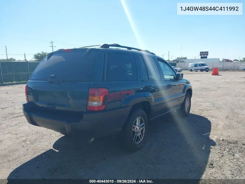 2004 Jeep Grand Cherokee Laredo VIN: 1J4GW48S44C411992 Lot: 40443010