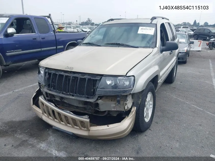 1J4GX48S54C115103 2004 Jeep Grand Cherokee Laredo