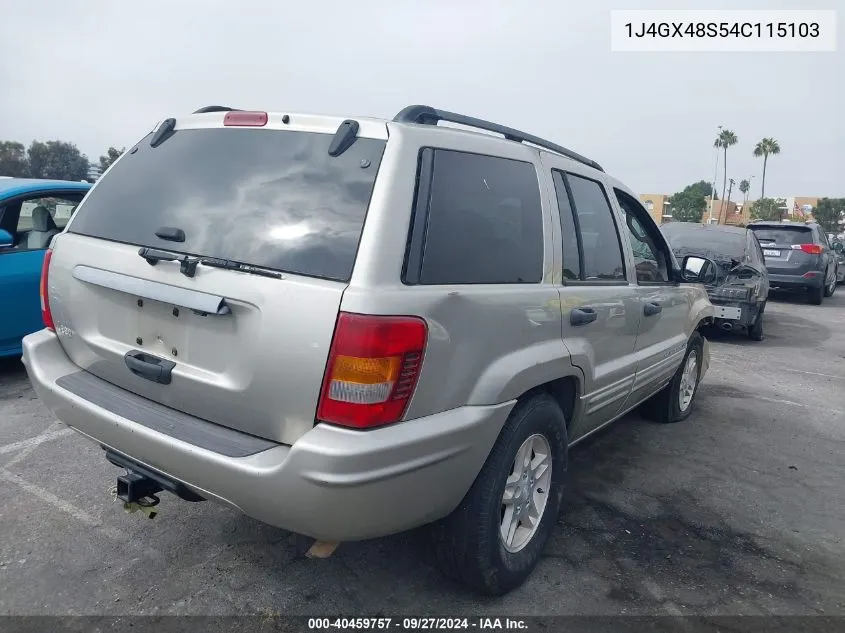 2004 Jeep Grand Cherokee Laredo VIN: 1J4GX48S54C115103 Lot: 40459757