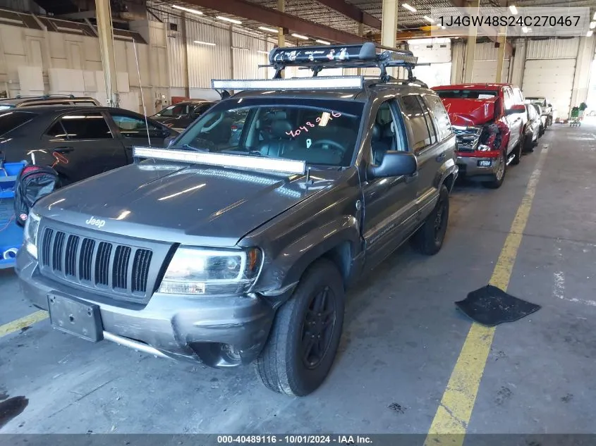 2004 Jeep Grand Cherokee Laredo VIN: 1J4GW48S24C270467 Lot: 40489116