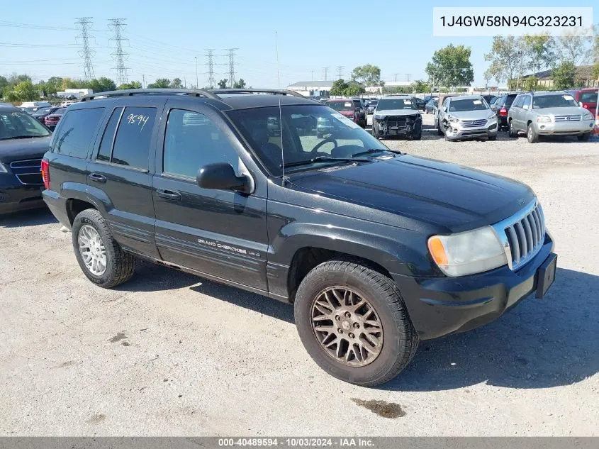 2004 Jeep Grand Cherokee Limited VIN: 1J4GW58N94C323231 Lot: 40489594