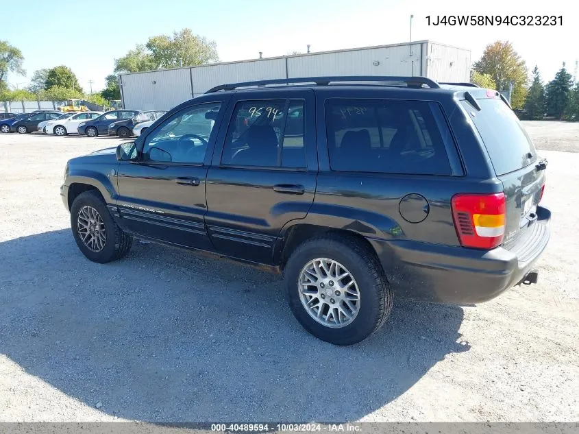 2004 Jeep Grand Cherokee Limited VIN: 1J4GW58N94C323231 Lot: 40489594