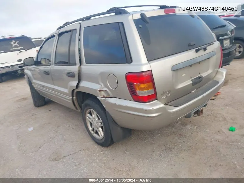 2004 Jeep Grand Cherokee Laredo VIN: 1J4GW48S74C140460 Lot: 40512514