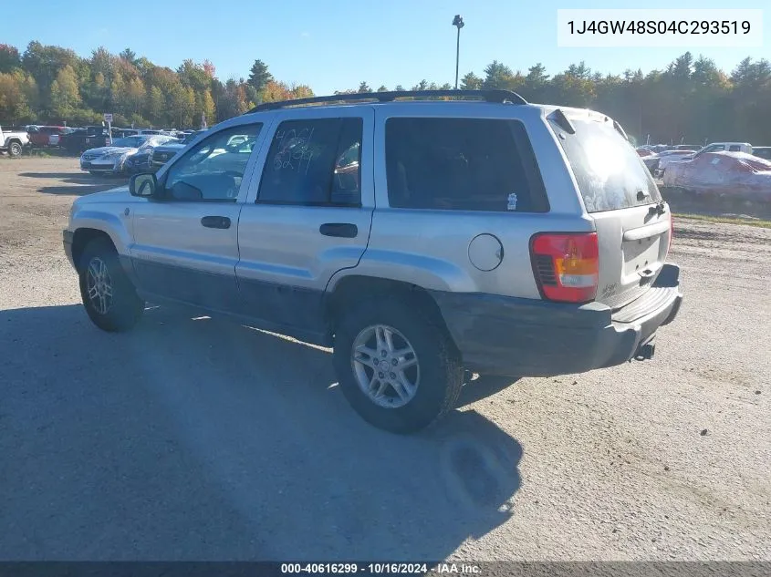 2004 Jeep Grand Cherokee Laredo VIN: 1J4GW48S04C293519 Lot: 40616299