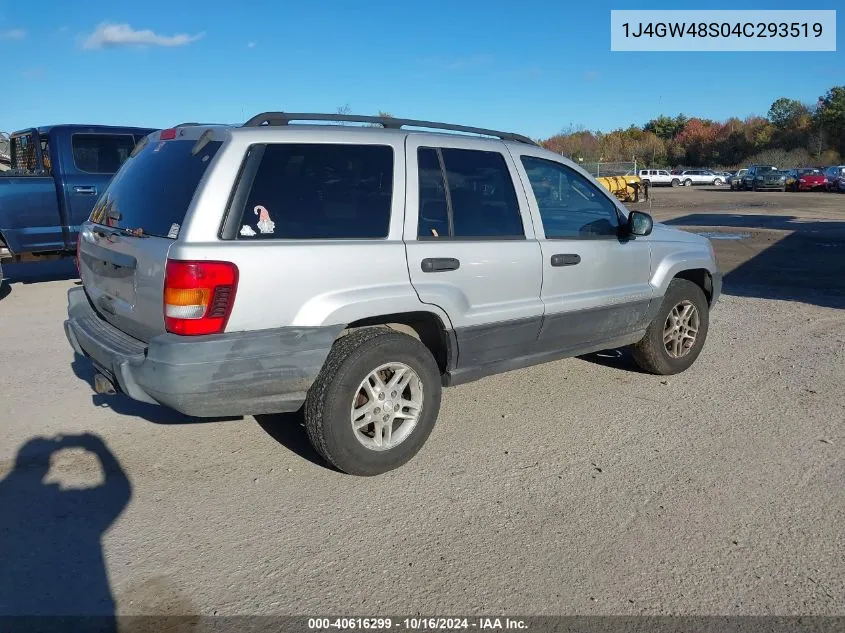 2004 Jeep Grand Cherokee Laredo VIN: 1J4GW48S04C293519 Lot: 40616299