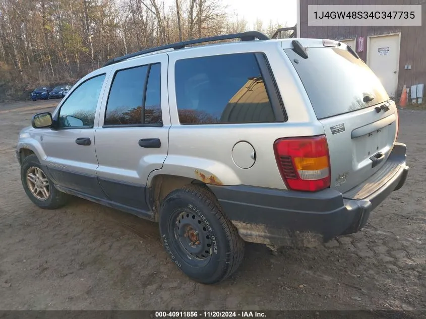 2004 Jeep Grand Cherokee Laredo VIN: 1J4GW48S34C347735 Lot: 40911856