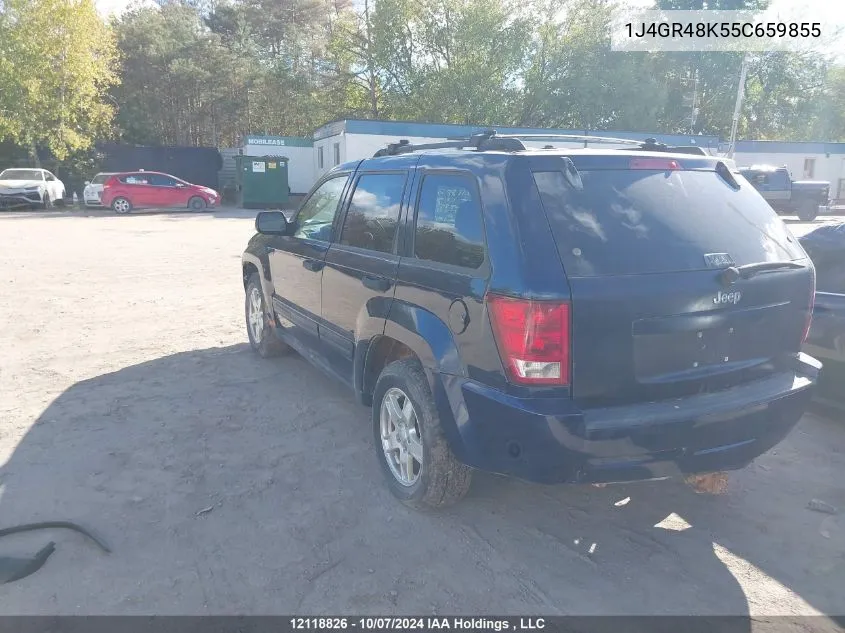 2005 Jeep Grand Cherokee Laredo/Columbia/Freedom VIN: 1J4GR48K55C659855 Lot: 12118826