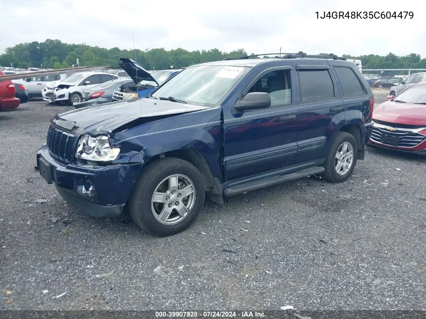 2005 Jeep Grand Cherokee Laredo VIN: 1J4GR48K35C604479 Lot: 39907928