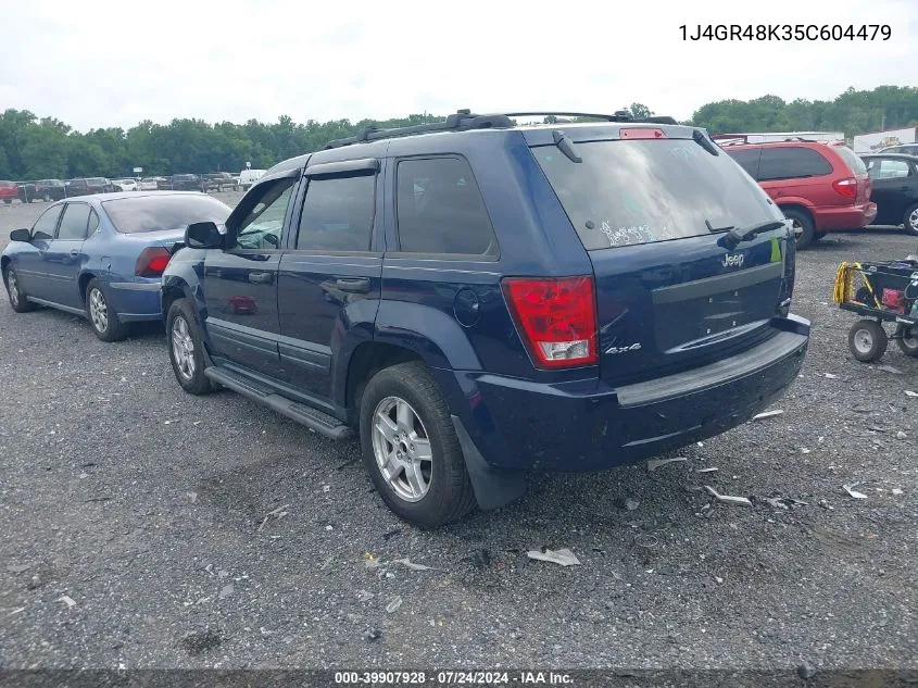 2005 Jeep Grand Cherokee Laredo VIN: 1J4GR48K35C604479 Lot: 39907928