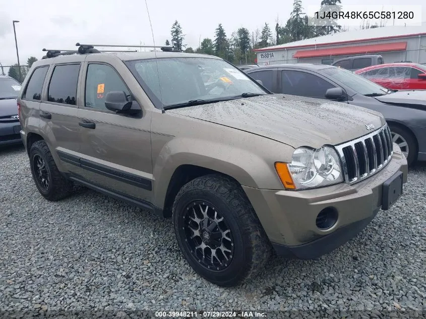 2005 Jeep Grand Cherokee Laredo VIN: 1J4GR48K65C581280 Lot: 39948211