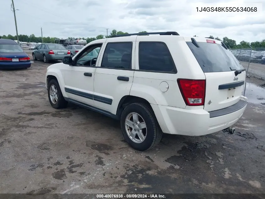 2005 Jeep Grand Cherokee Laredo VIN: 1J4GS48K55C634068 Lot: 40076938