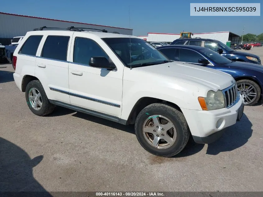 2005 Jeep Grand Cherokee Limited VIN: 1J4HR58NX5C595039 Lot: 40116143