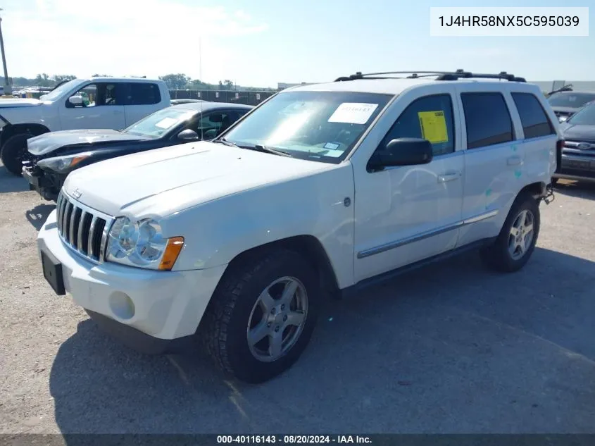 2005 Jeep Grand Cherokee Limited VIN: 1J4HR58NX5C595039 Lot: 40116143