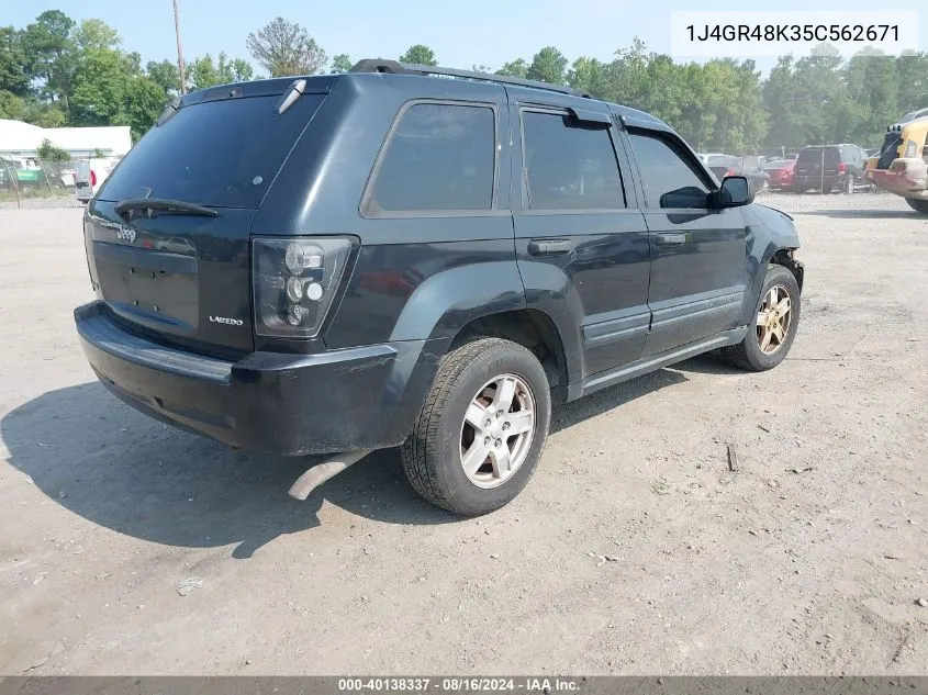 2005 Jeep Grand Cherokee Laredo VIN: 1J4GR48K35C562671 Lot: 40138337