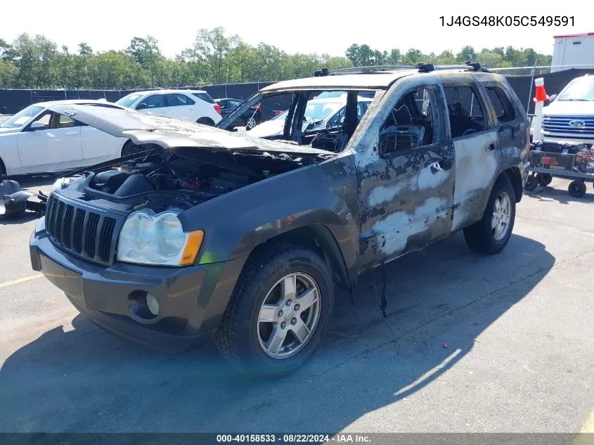 2005 Jeep Grand Cherokee Laredo VIN: 1J4GS48K05C549591 Lot: 40158533