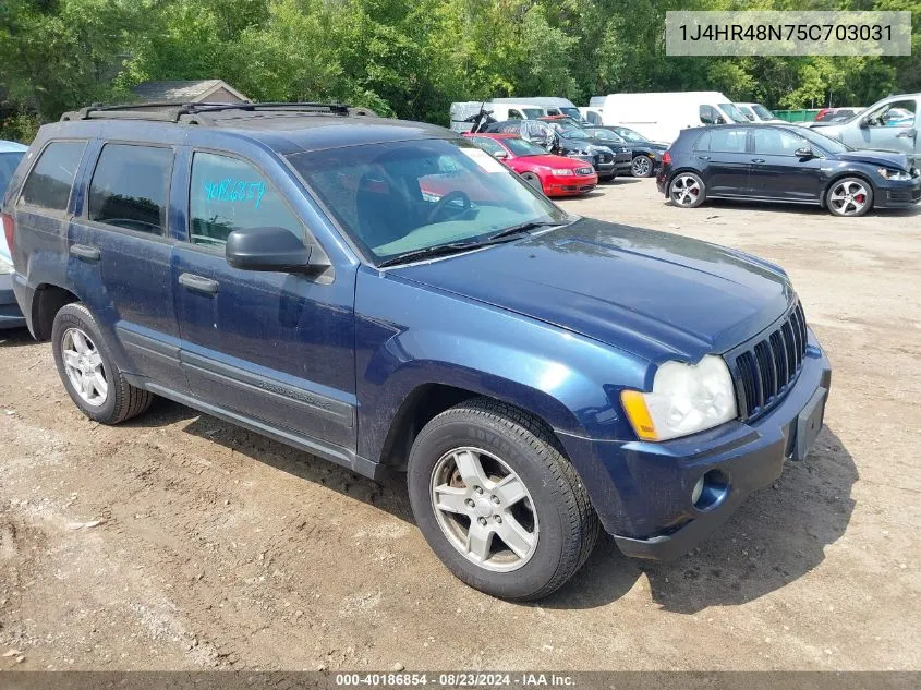 2005 Jeep Grand Cherokee Laredo VIN: 1J4HR48N75C703031 Lot: 40186854