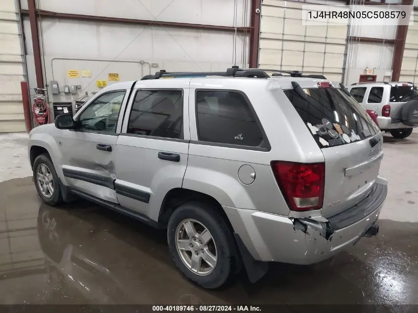 2005 Jeep Grand Cherokee Laredo VIN: 1J4HR48N05C508579 Lot: 40189746