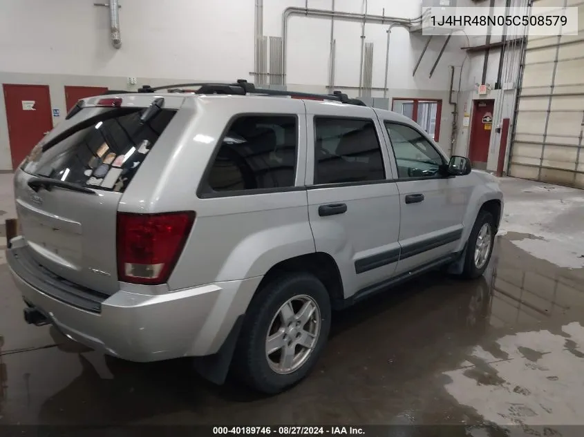 2005 Jeep Grand Cherokee Laredo VIN: 1J4HR48N05C508579 Lot: 40189746