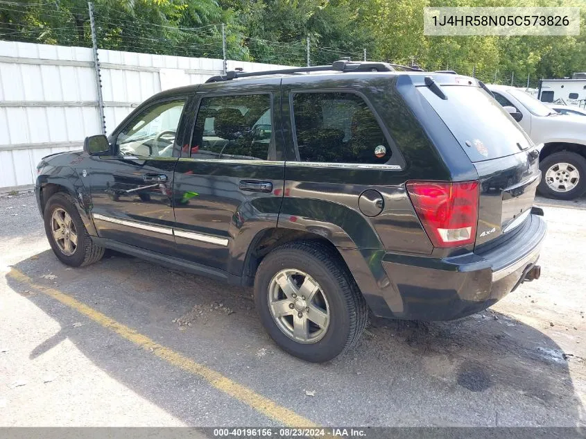 2005 Jeep Grand Cherokee Limited VIN: 1J4HR58N05C573826 Lot: 40196156