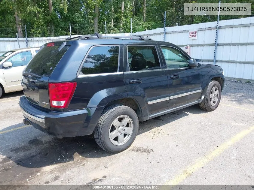 2005 Jeep Grand Cherokee Limited VIN: 1J4HR58N05C573826 Lot: 40196156