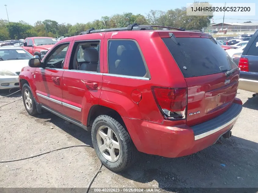 2005 Jeep Grand Cherokee Limited VIN: 1J4HR58265C527200 Lot: 40202623