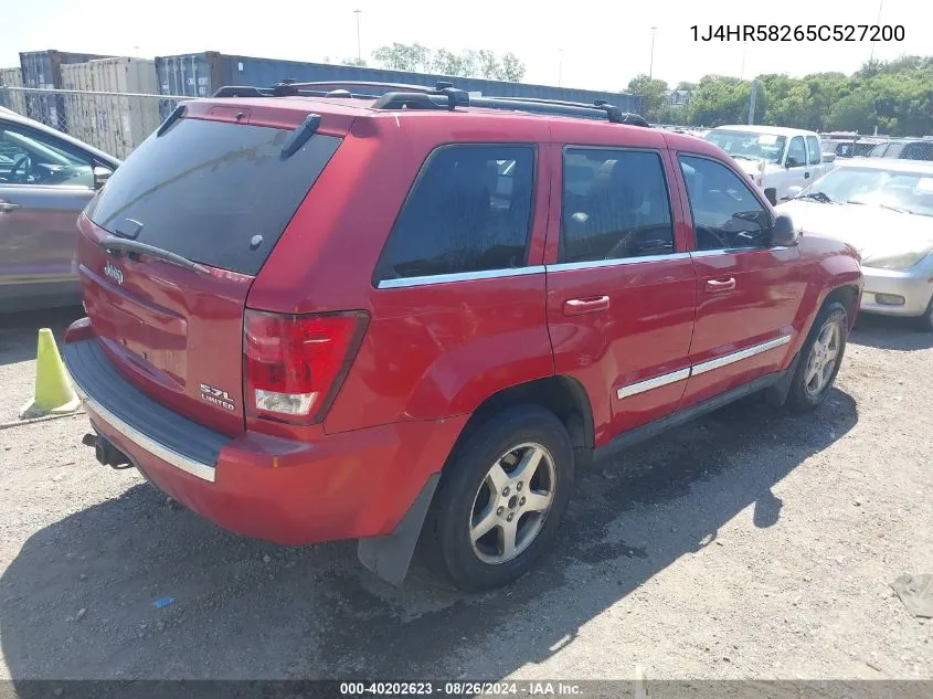 2005 Jeep Grand Cherokee Limited VIN: 1J4HR58265C527200 Lot: 40202623