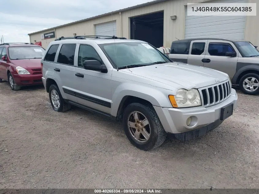 2005 Jeep Grand Cherokee Laredo VIN: 1J4GR48K55C604385 Lot: 40265334