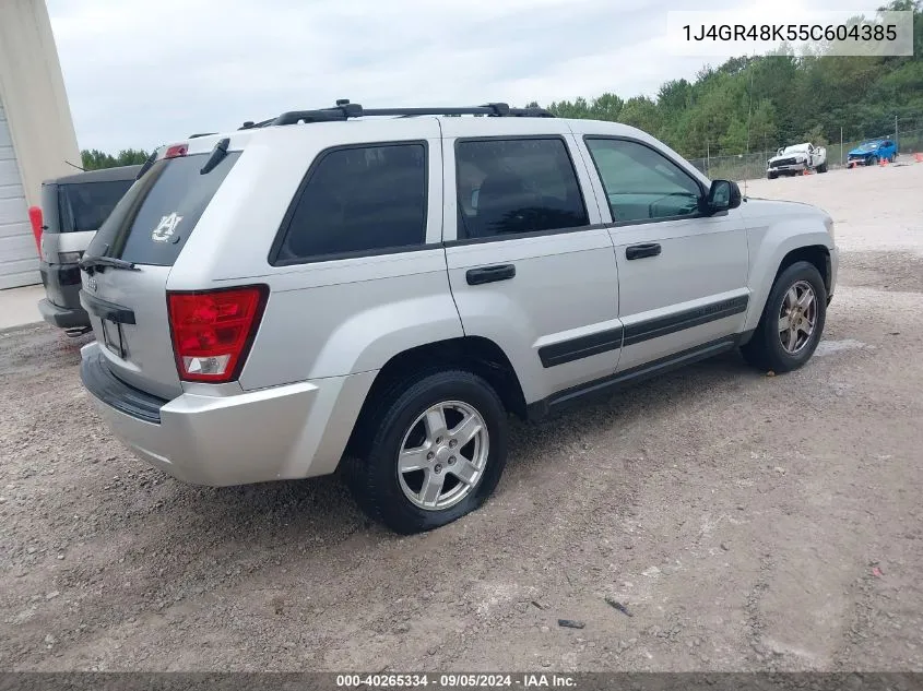 1J4GR48K55C604385 2005 Jeep Grand Cherokee Laredo