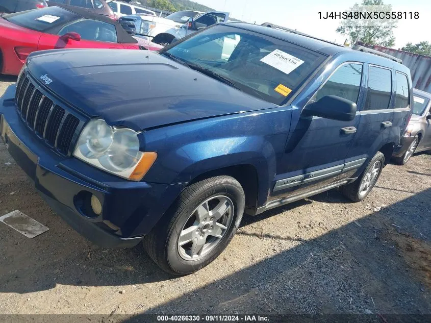 2005 Jeep Grand Cherokee Laredo/Columbia/Freedom VIN: 1J4HS48NX5C558118 Lot: 40266330