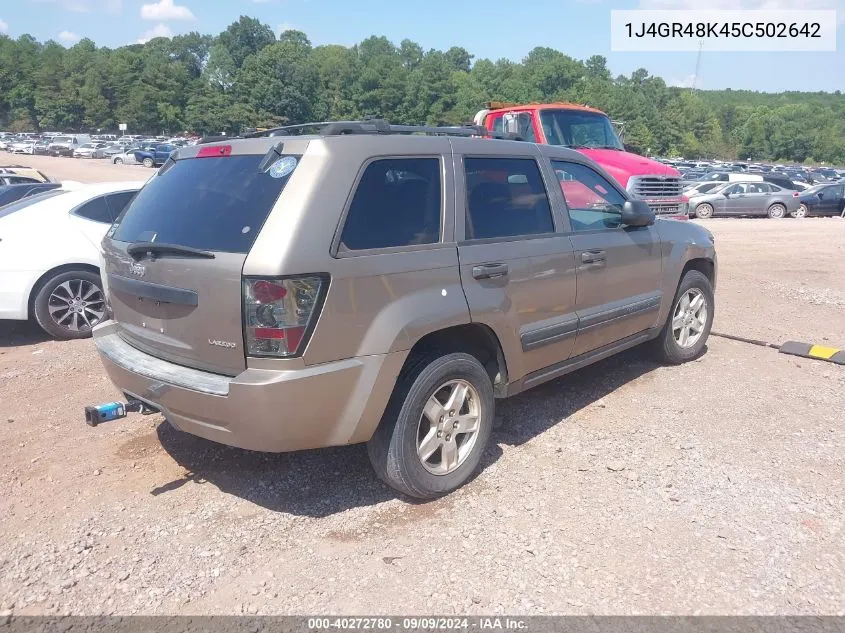 2005 Jeep Grand Cherokee Laredo VIN: 1J4GR48K45C502642 Lot: 40272780