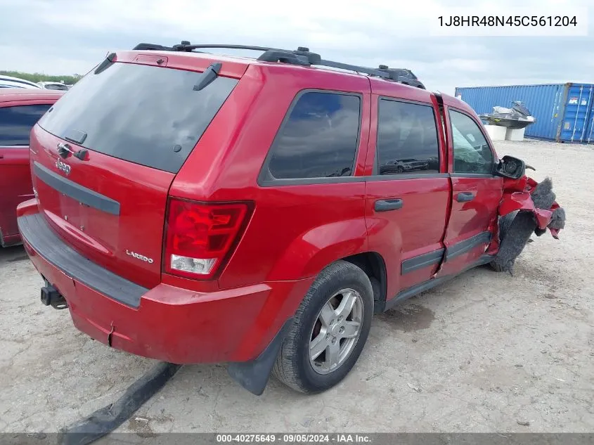 2005 Jeep Grand Cherokee Laredo/Columbia/Freedom VIN: 1J8HR48N45C561204 Lot: 40275649