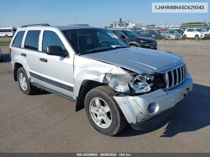 2005 Jeep Grand Cherokee Laredo VIN: 1J4HR48N65C629343 Lot: 40289563